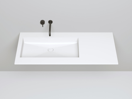 Раковина из искусственного камня S-Stone Salini MAREA 1802210M 70х40 встраиваемая цвет белый без отверстий под смеситель